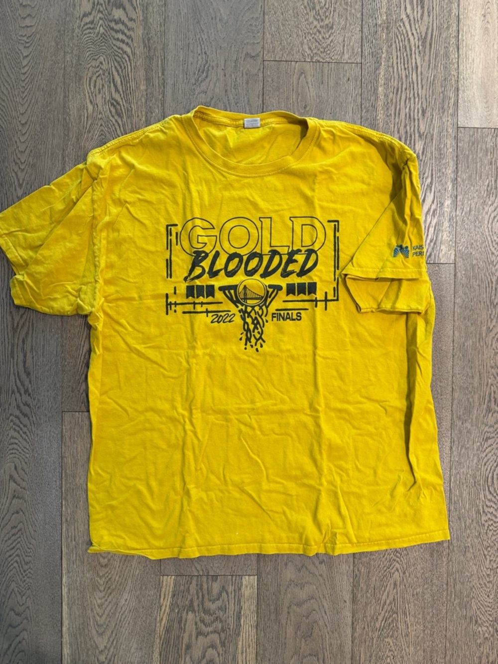 GS Warriors Gold Blooded Men's Yellow Graphic T-Shirt